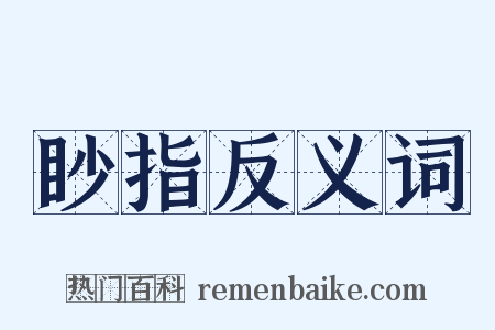 眇指反义词是什么意思的图片